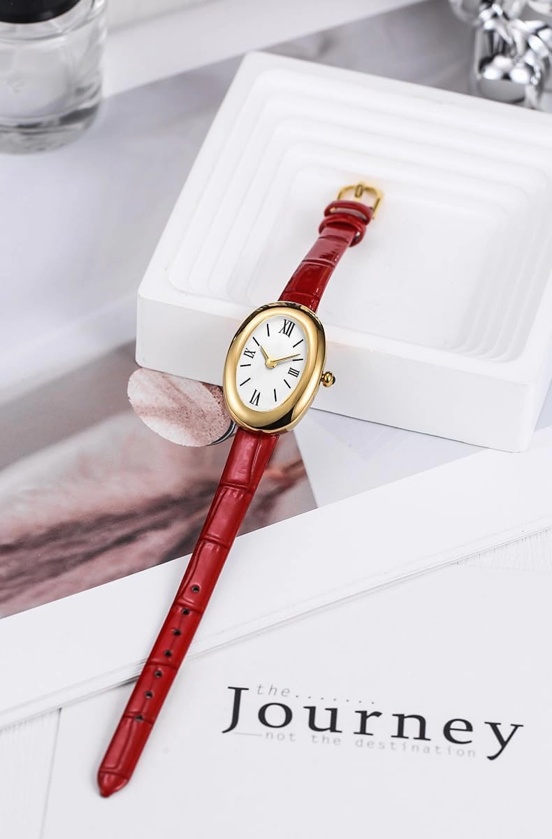 MASTOP Bracelet Watch for Women - Elegant 24mm Oval Dial Bangle Watch - Gold Jewelry Style Quartz Wristwatch - Gift for Her