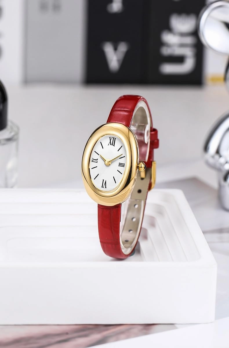 MASTOP Bracelet Watch for Women - Elegant 24mm Oval Dial Bangle Watch - Gold Jewelry Style Quartz Wristwatch - Gift for Her