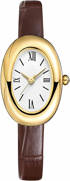 MASTOP Bracelet Watch for Women - Elegant 24mm Oval Dial Bangle Watch - Gold Jewelry Style Quartz Wristwatch - Gift for Her