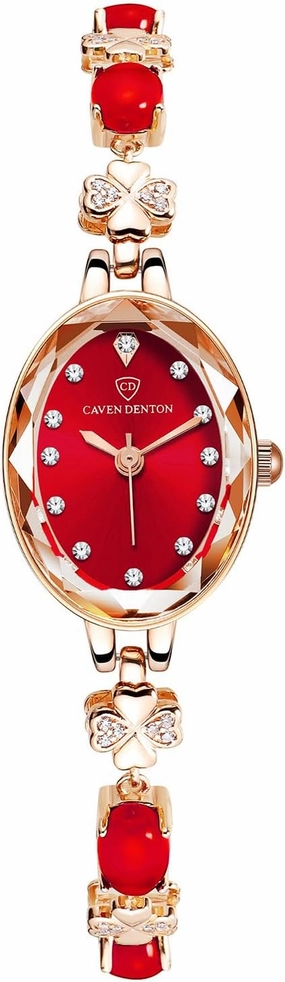 MASTOP Vintage Bracelet Watches for Women – Elegant Small Oval Ladies Watch with Clover Design, Diamond Accents, and Waterproof Feature