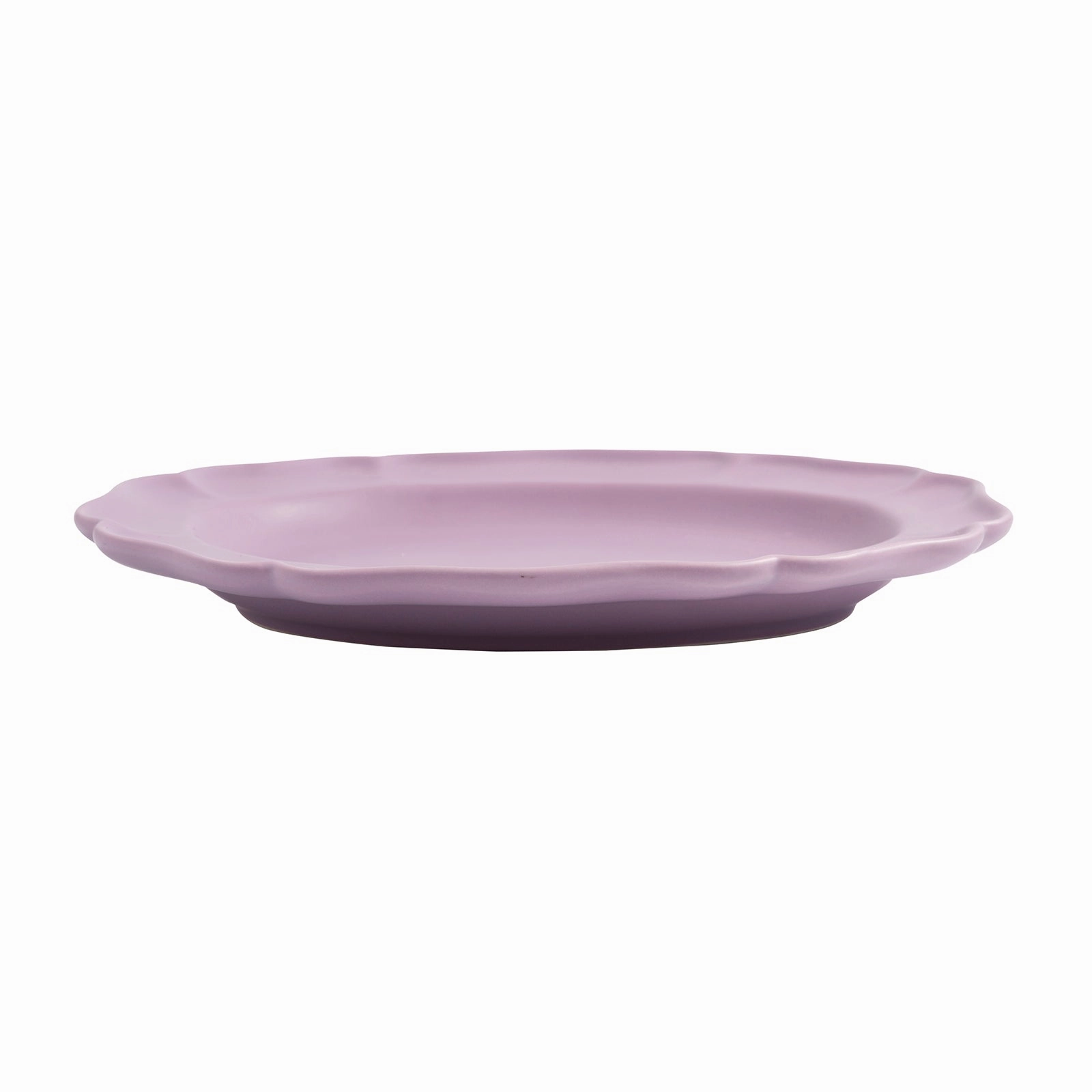 Matte finish colored plates Oval Large Plate Pink