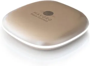 Mavoro LED Lighted Travel Makeup Mirror, Rechargeable, 1x/10x Magnification - Daylight LED, Pocket or Purse Mirror, Small Travel Mirror. Folding Portable Mirror, Touch Sensor, USB (Champagne Gold)