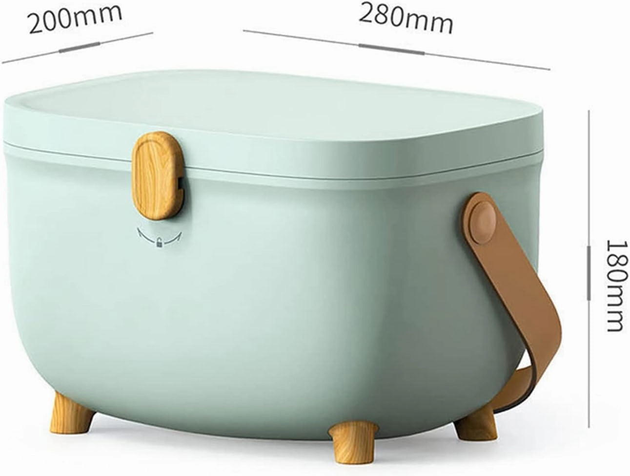 Medicine Storage Box, Plastic Oval Double Layers Multi Grid Large Capacity Medical Box Organizer with 360 Degree Rotation Lock for Home Dorm (Green)