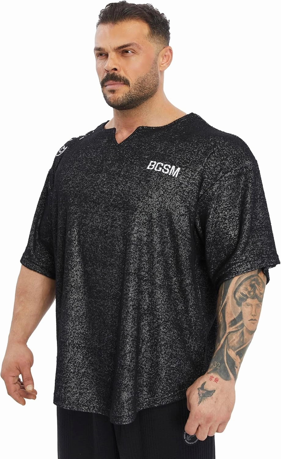 Men's Gym T-Shirt Active Wear Bodybuilding Lifting Oversize Rag Top | Towel Texture, Cotton Training Top