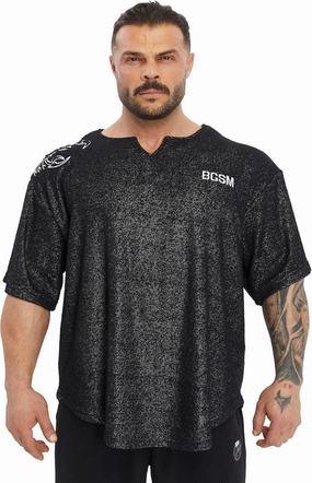 Men's Gym T-Shirt Active Wear Bodybuilding Lifting Oversize Rag Top | Towel Texture, Cotton Training Top