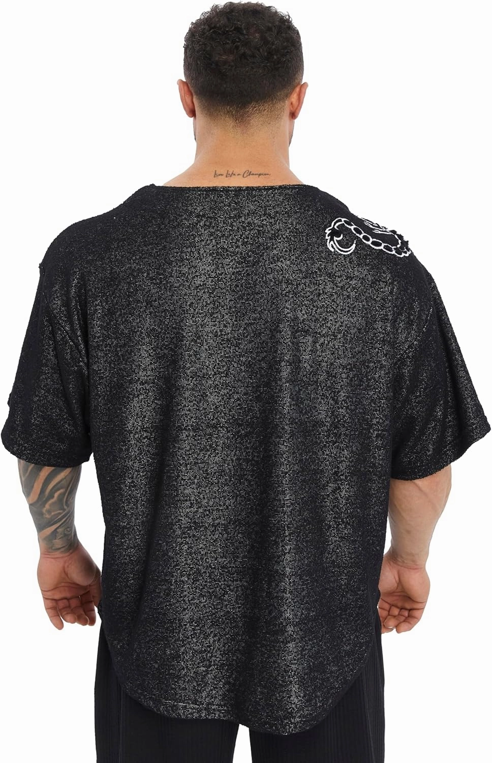 Men's Gym T-Shirt Active Wear Bodybuilding Lifting Oversize Rag Top | Towel Texture, Cotton Training Top