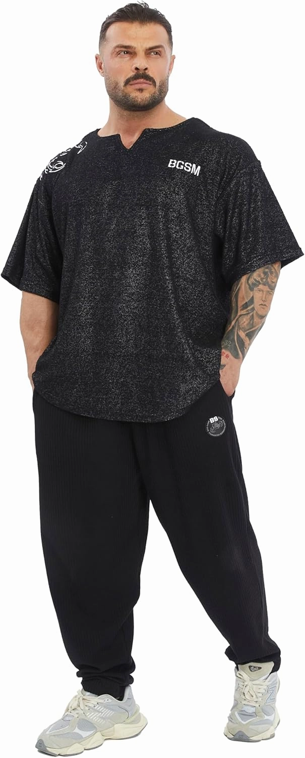 Men's Gym T-Shirt Active Wear Bodybuilding Lifting Oversize Rag Top | Towel Texture, Cotton Training Top