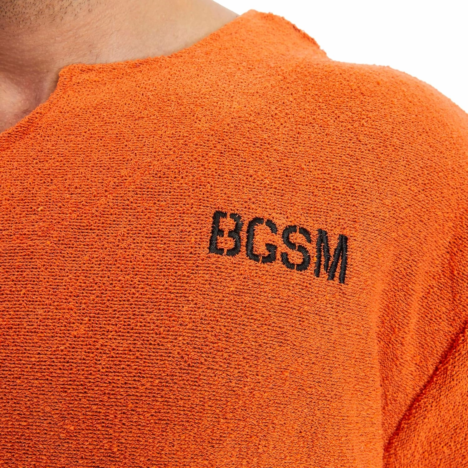 Men's Gym T-Shirt Active Wear Bodybuilding Lifting Oversize Rag Top | Towel Texture, Cotton Training Top