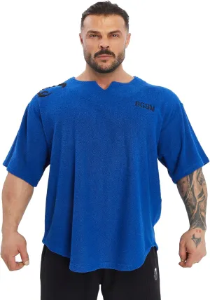 Men's Gym T-Shirt Active Wear Bodybuilding Lifting Oversize Rag Top | Towel Texture, Cotton Training Top