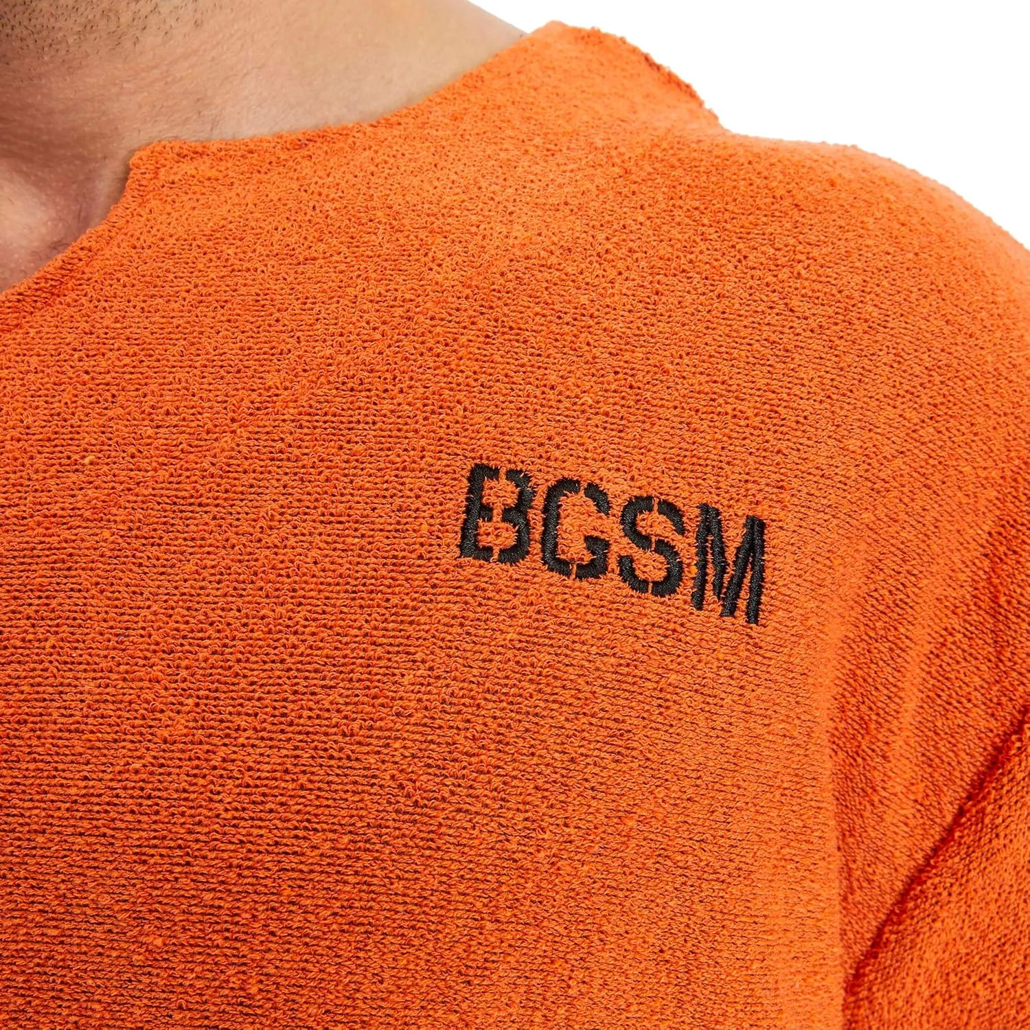 Men's Gym T-Shirt Active Wear Bodybuilding Lifting Oversize Rag Top | Towel Texture, Cotton Training Top