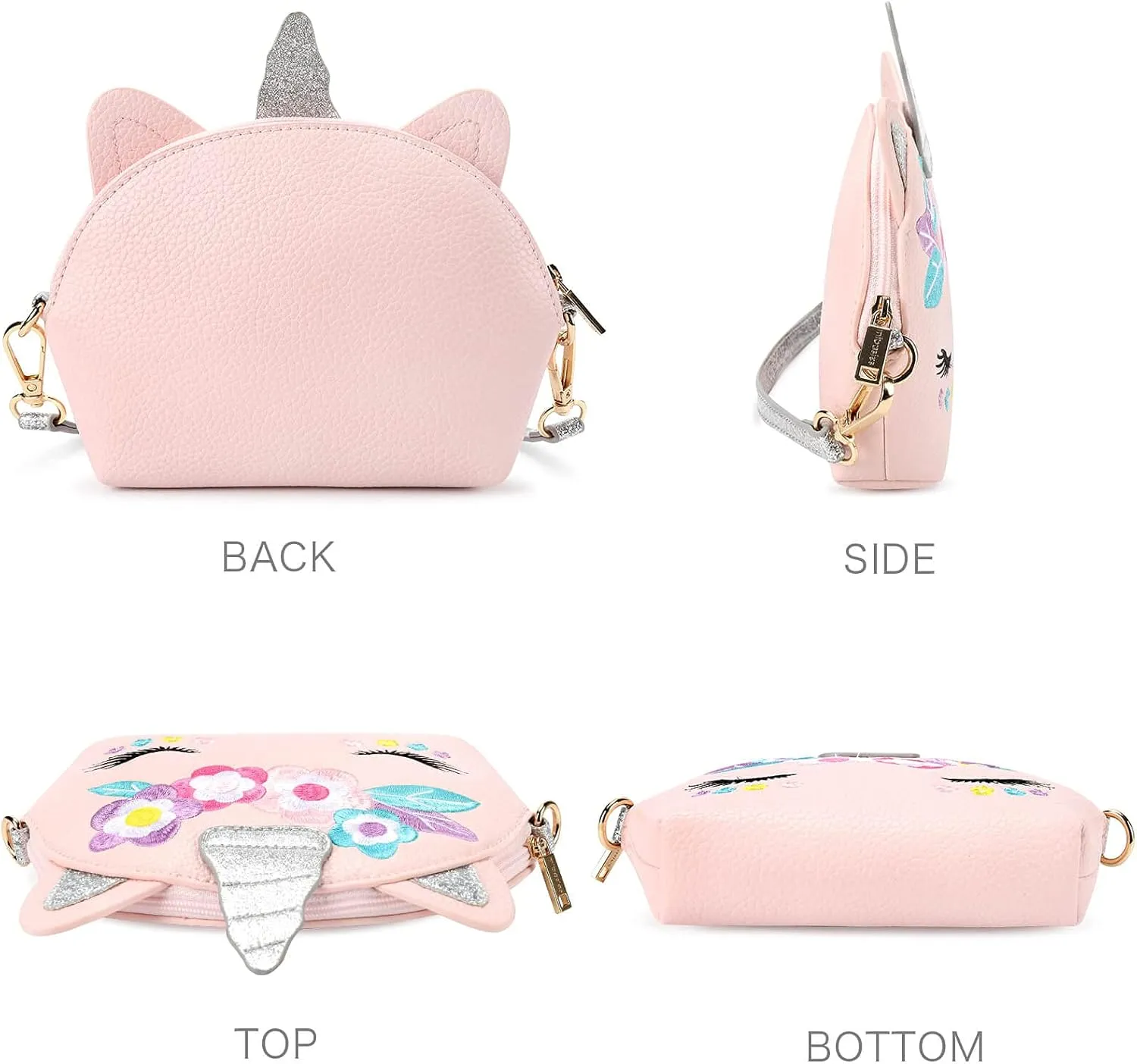 mibasies Unicorn Gifts Kids Purse for Little Girls Toddlers Mini Crossbody Bag
