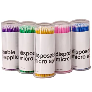 Micro Applicator Brush Set Lash Extension Makeup Eyelash Cleaning Swabs