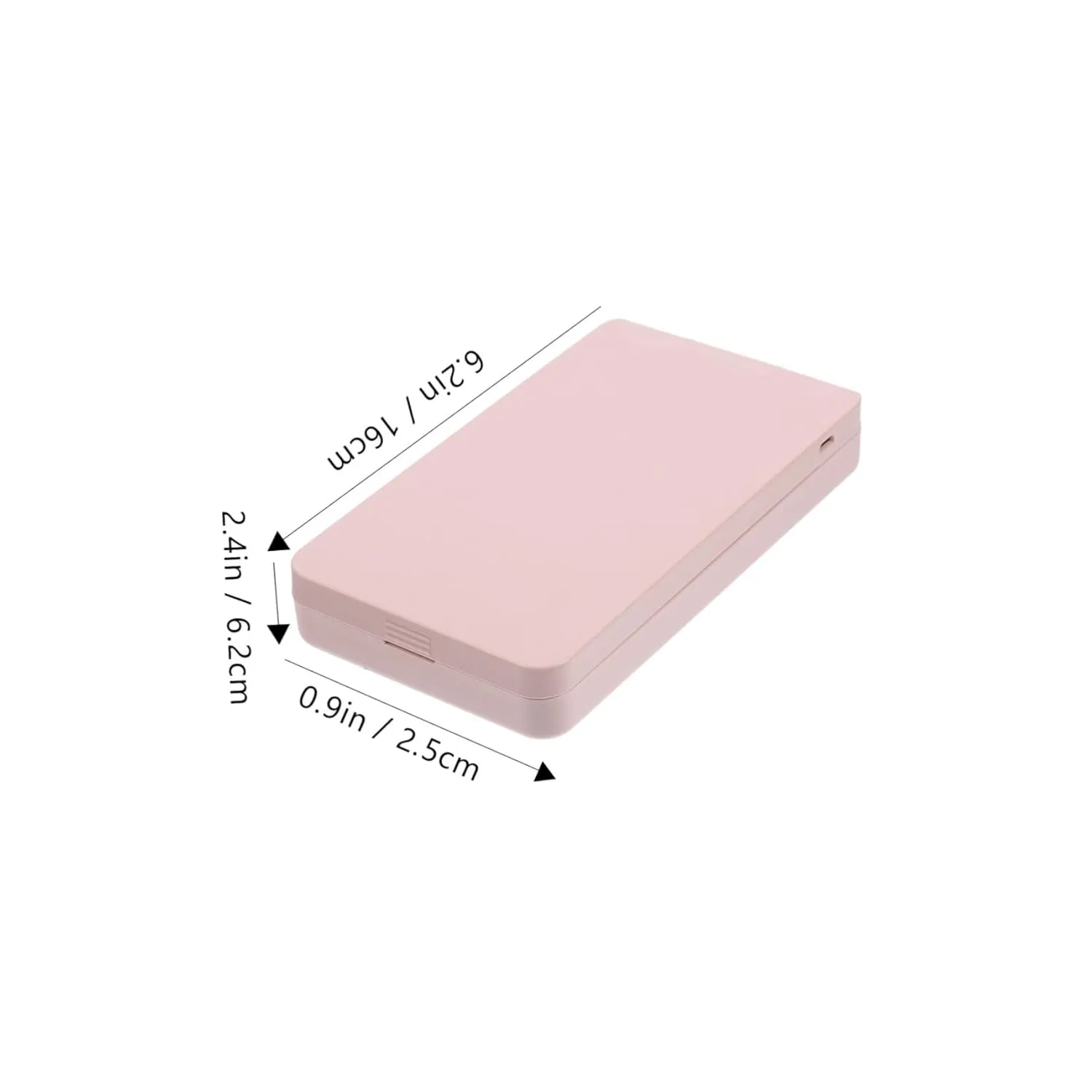 Mini Led Eyelash Storage Box Mirror False Lash Case for Travel Makeup Box Compact and Lightweight Rose Gold