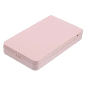 Mini Led Eyelash Storage Box Mirror False Lash Case for Travel Makeup Box Compact and Lightweight Rose Gold