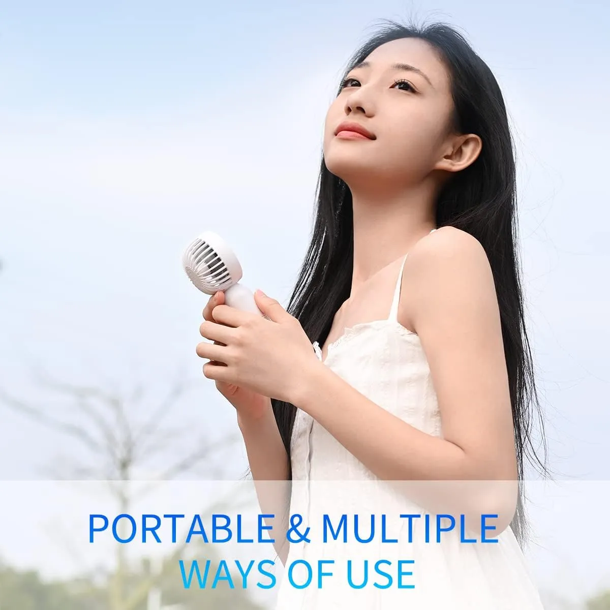 Mini Portable Fan 3 Pack, Cute Handheld Battery Operated Lightweight Small Personal Fans with 3 Speeds and USB Rechargeable Eyelash Fan for Stylish Girl Kids Women Men Office Outdoor Travel Camping