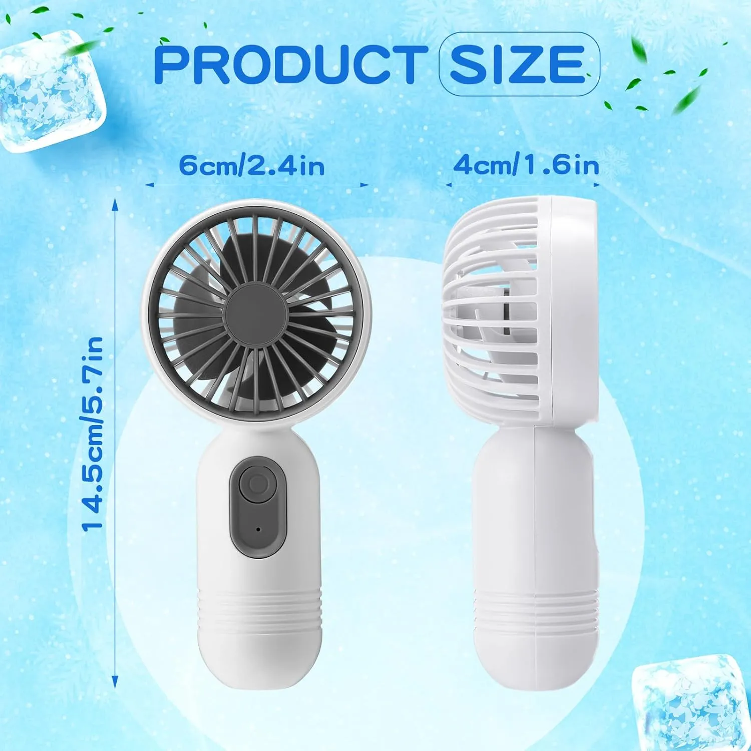 Mini Portable Fan Bulk Cute Handheld Lightweight Small Little Personal Hand Eyelash Fan 3 Speeds USB Rechargeable for Women Men Indoor Outdoor Makeup Travel Camping(White,36 Pcs)