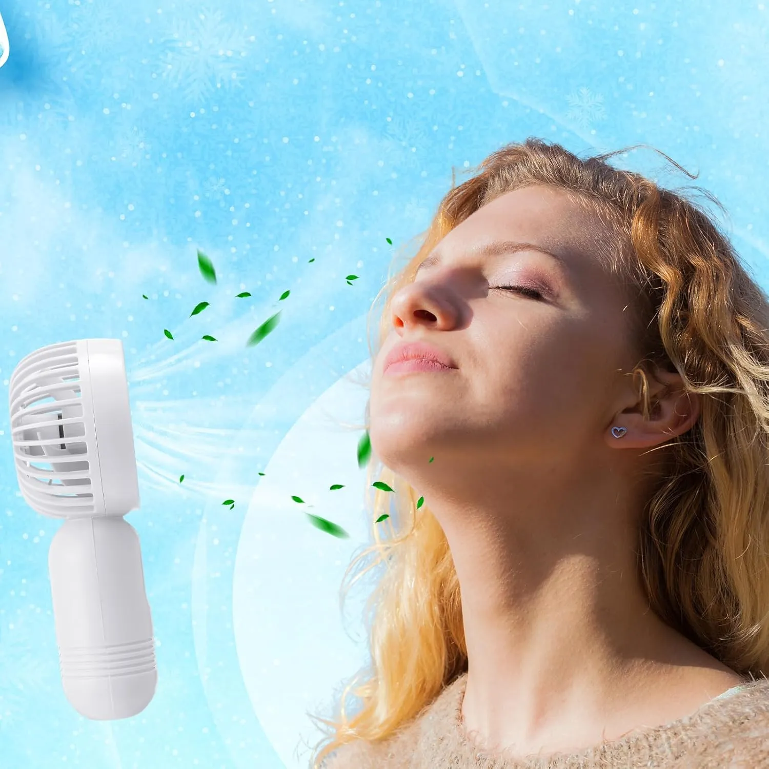 Mini Portable Fan Bulk Cute Handheld Lightweight Small Little Personal Hand Eyelash Fan 3 Speeds USB Rechargeable for Women Men Indoor Outdoor Makeup Travel Camping(White,36 Pcs)