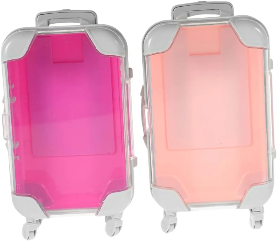 Mini Suitcase: False Eyelashes Storage Box 2pcs Empty Lash Packaging Storage Containers Candy Box Makeup Container Luaage Box for Women Travel Pink Rose, 17.00X7.50X3.50CM, 4628LGAC149Z1L