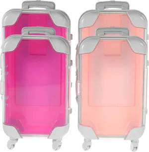 Mini Suitcase Travel Makeup Organizer Toiletry Bag Large Storage Box Brush Holder
