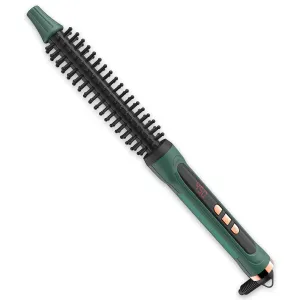 Mini Thermal Round Brush, 0.35 Inch Barrel Volume Heat Styling Brush for Men and Women Short Thin Curly Straight Hair, Heated Curling Iron,12 Temperature Setting (0.95 Inch with Bristles)
