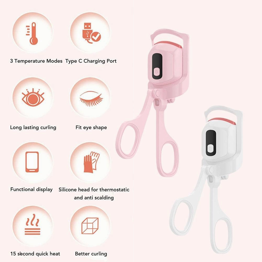 Mini Heated Eyelash Curler - Rechargeable - Fast Charging