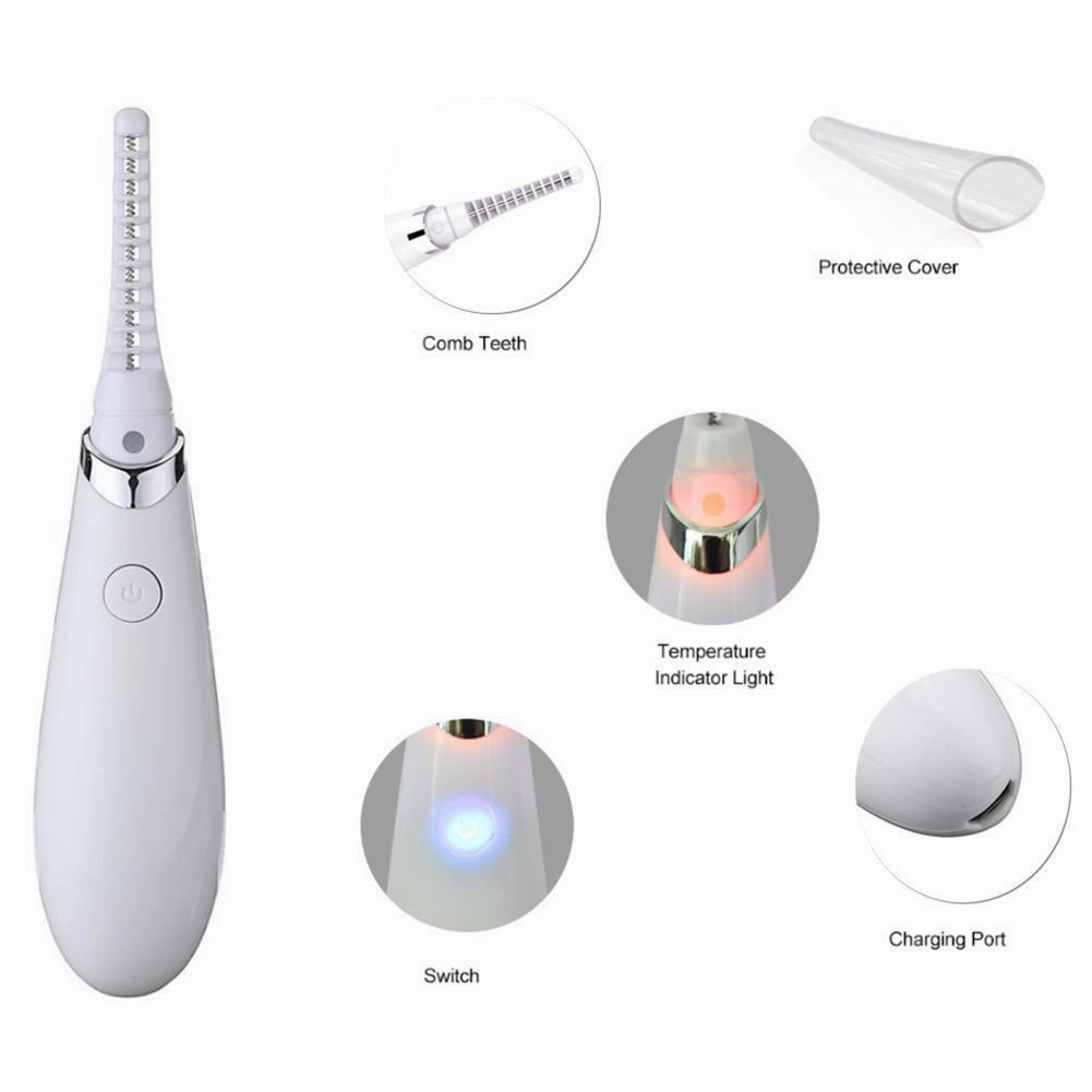 Mini USB Electric Ironing Eye Makeup Heated Eyelash Curler