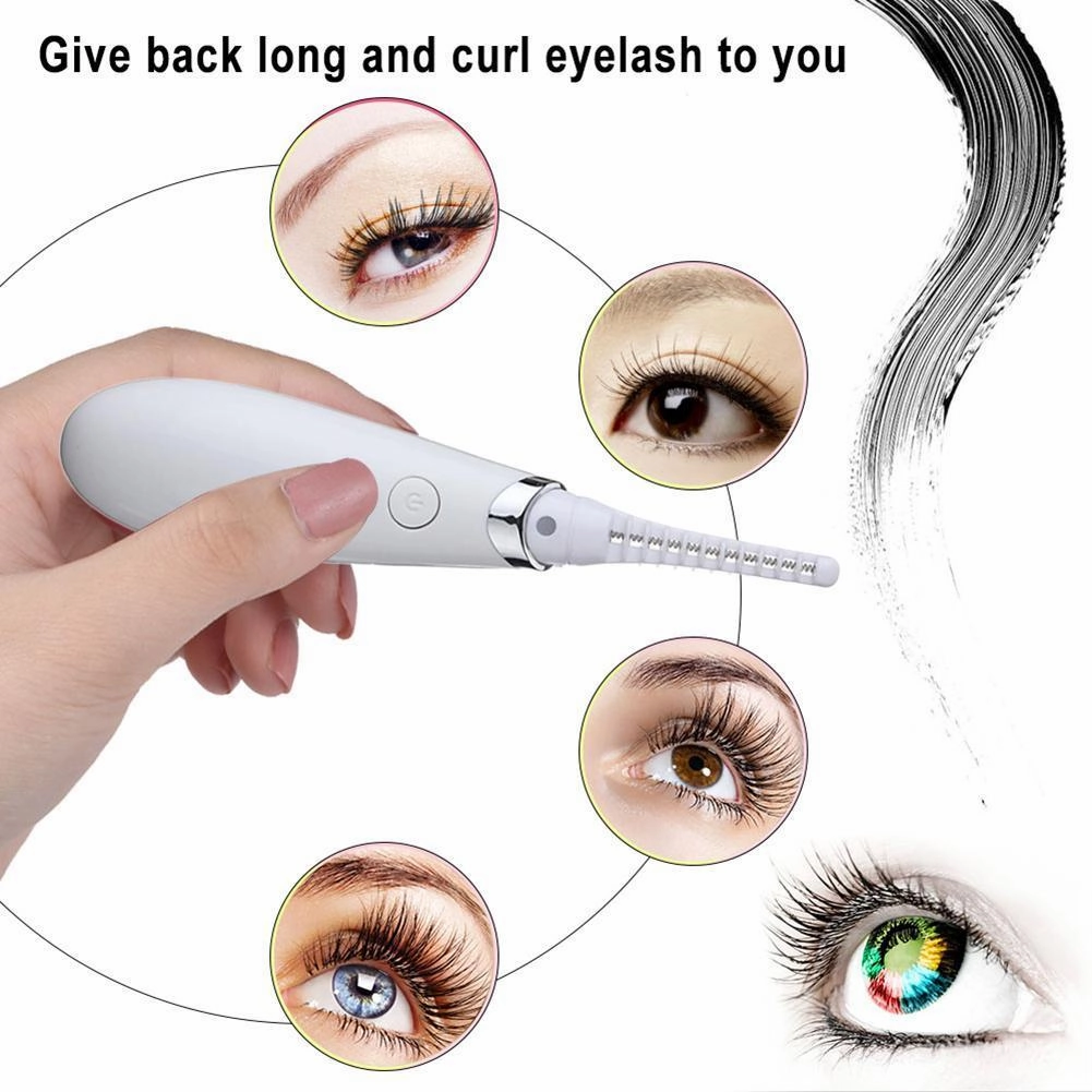 Mini USB Electric Ironing Eye Makeup Heated Eyelash Curler