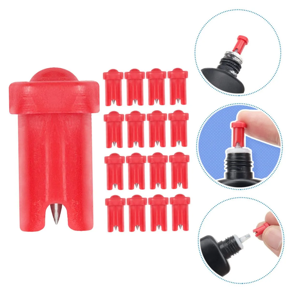 Mipcase 400pcs Eyelash Extension Bottle Needles -blocking Pin Applicators for Precision Application Convenient Tools for Family Professional Salon Use