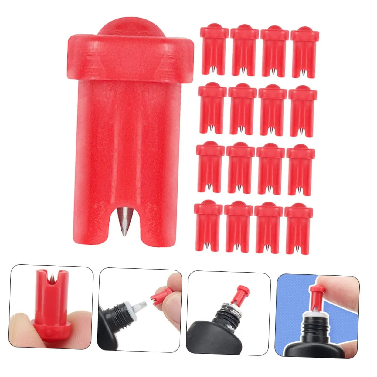 Mipcase 400pcs Eyelash Extension Bottle Needles -blocking Pin Applicators for Precision Application Convenient Tools for Family Professional Salon Use