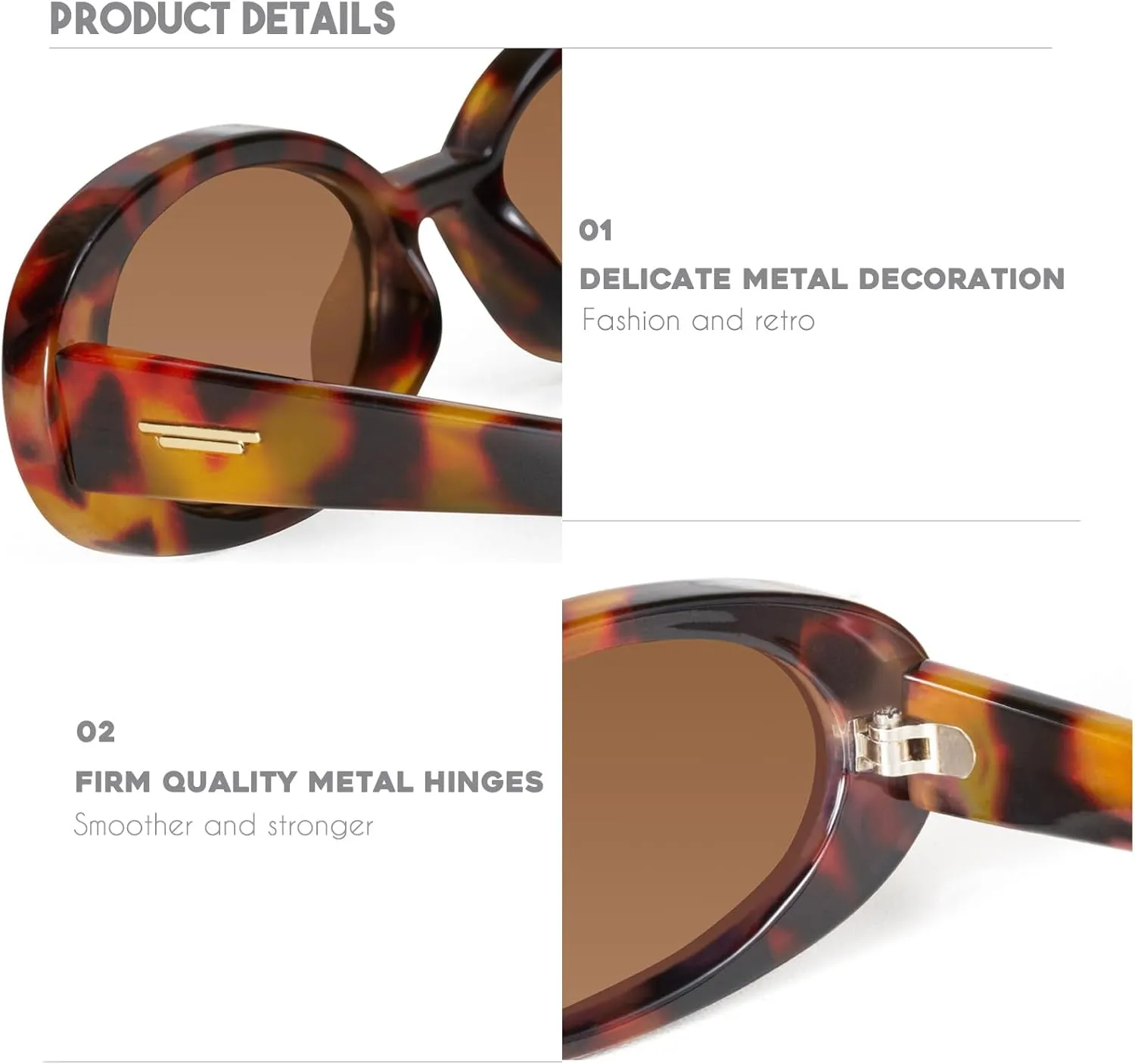 mosanana Retro Tiny Oval Sunglasses for Women with Small Face Narrow Style MS52360