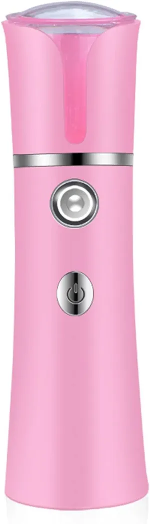 Nano Facial Spray Facial Handy Portable Nano Moisturizing Spray is Suitable for Moisturizing Makeup Eyelash Extender(Color:Pink)