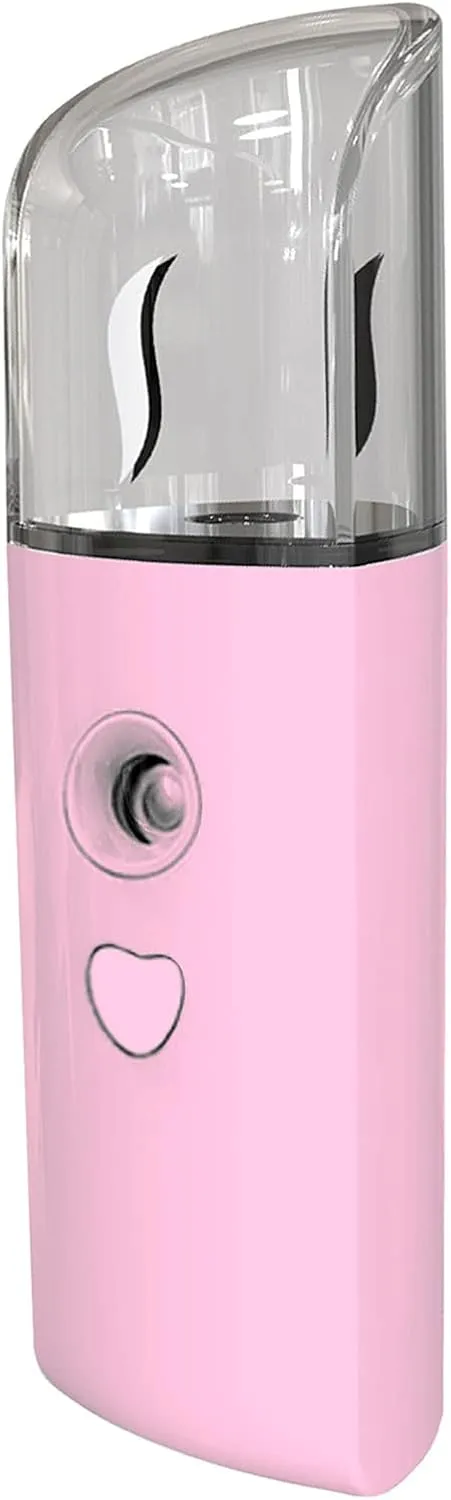 Nano Facial Spray Nano Spray, Nano Portable Sprayer, Mr. Nano USB Charging is Suitable for Makeup Eyelash Extender Moisturizing(Color:Pink)
