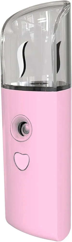 Nano Facial Spray Nano Spray, Nano Portable Sprayer, Mr. Nano USB Charging is Suitable for Makeup Eyelash Extender Moisturizing(Color:Pink)