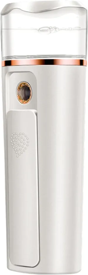 Nano Facial Spray Nano Steaming Face Instrument, Facial Spray Portable Nano Sprayer USB Handheld Beauty Instrument Eyelash Extension(Color:White)