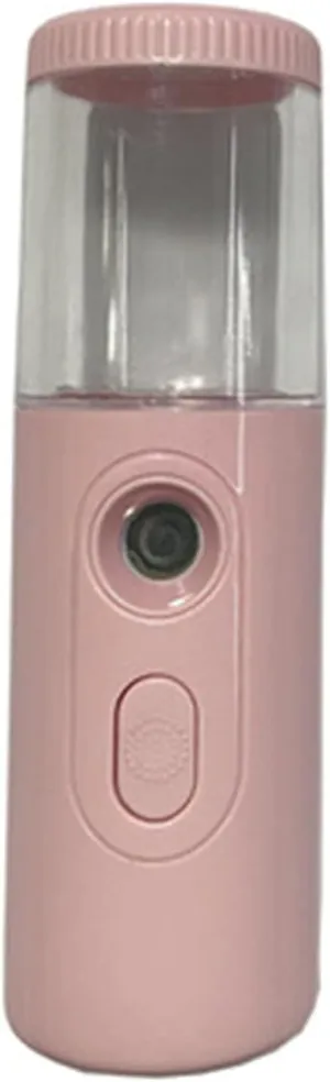 Nano Facial Spray Nano Water Replenishment Apparatus Portable Nano Sprayer is Suitable for Makeup Eyelash Extender Moisturizing(Color:Pink)