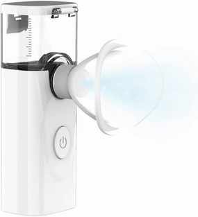 Nano Facial Mister USB Rechargeable, Mini Facial Steamer, Handy Moisturizing Mist Sprayer, Atomization Eyelash Extensions Skin Care Steamer,White