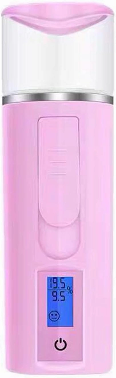 Nano Facial Spray Nano Face Steamer, Portable Moisturizing Sprayer, Mini Sprayer, Moisturizing Eyelash Extension and Makeup(Color:Pink)