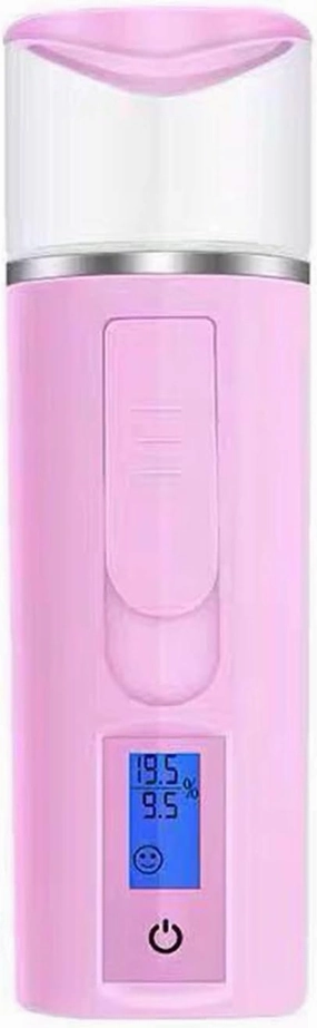 Nano Facial Spray Nano Face Steamer, Portable Moisturizing Sprayer, Mini Sprayer, Moisturizing Eyelash Extension and Makeup(Color:Pink)