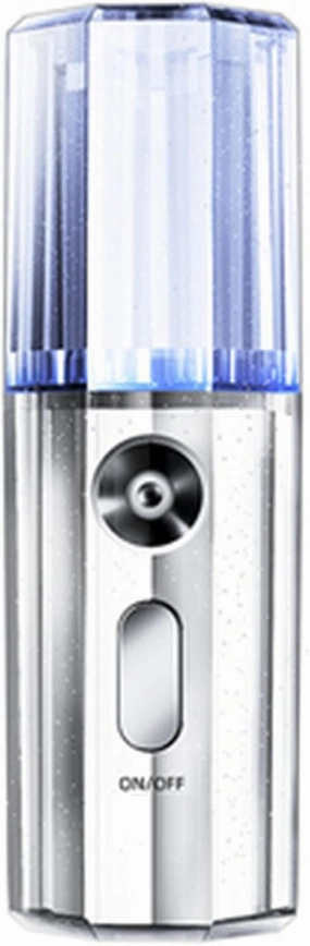 Nano Facial Spray Nano Sprayer, Mr. Nano face Portable Mini Handheld Sprayer Automatic Eyelash Extender 20ml Visible Water Tank Facial Steamer(Color:Light Silver)