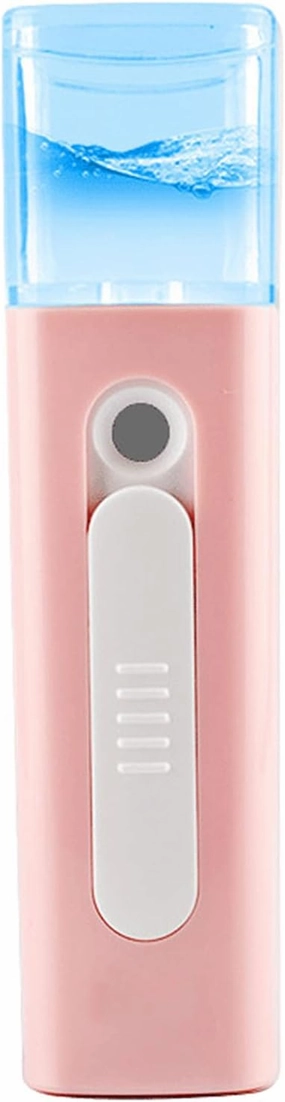 Nano Facial Spray Nano Sprayer, Portable Mr. Nano Facial Sprayer Facial Steamer Sprayer is Suitable for Office Makeup Eyelash Extension(Color:Pink)