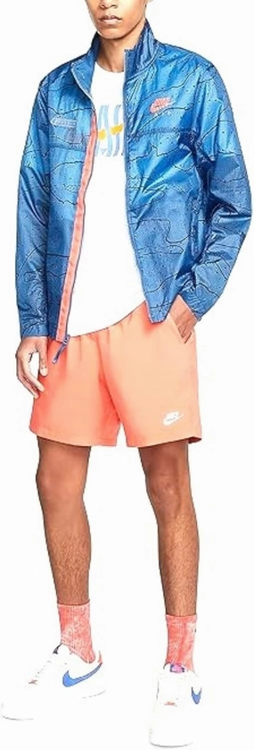 Nike Air Men's Woven Unlined Jacket (X-Large, Dark Marina Blue/Madder Root)
