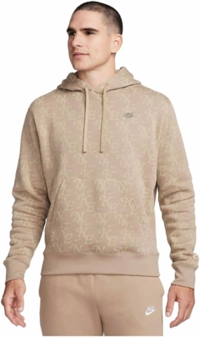 Nike Men's NSW Club PO BB LA Monogram Long Sleeve Hoodie X-Large