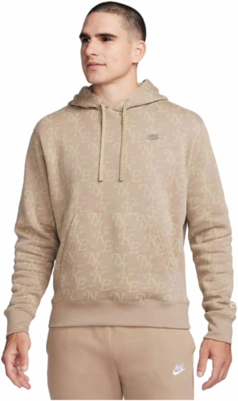 Nike Men's NSW Club PO BB LA Monogram Long Sleeve Hoodie X-Large