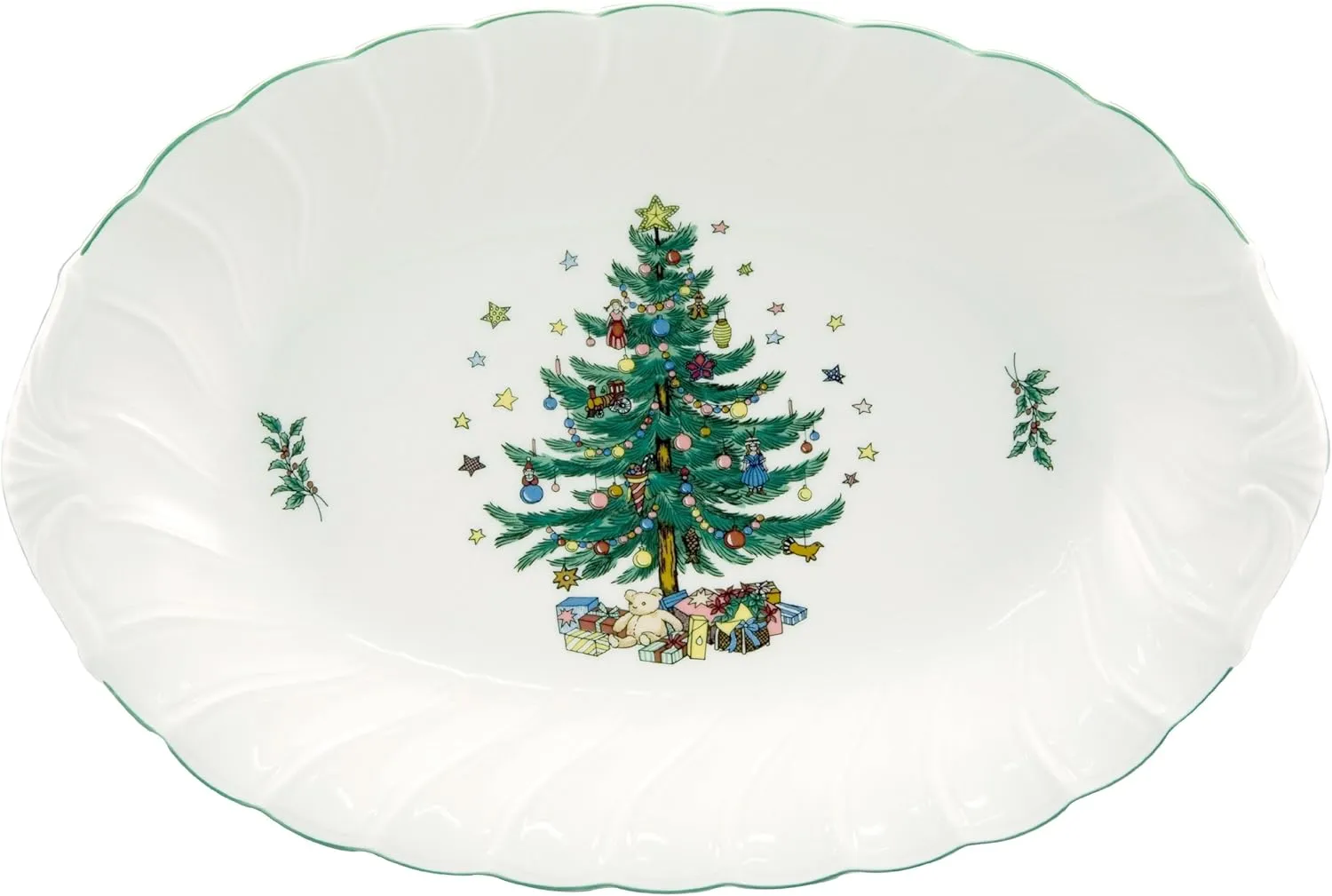 Nikko Happy Holidays Oval Platter, 14-Inch
