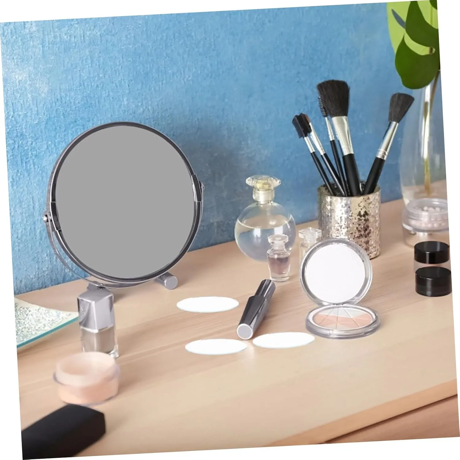 NOLITOY 20 Pcs Mini Oval Mirror Lens for DIY Makeup Crafts Small Unfinished Mirrors for Women Portable and Practical Handheld Design for Creative Art Projects