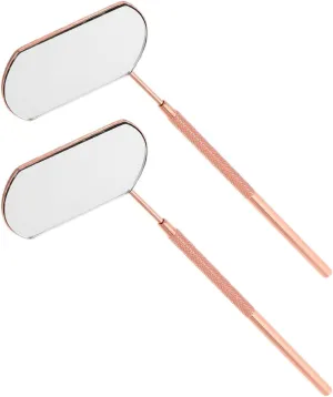 NOLITOY 2pcs Portable Handheld Mirror with Handle Detachable Eyelash Mirror for Lash Extensions Compact Makeup Mirror Lash Tech Supplies