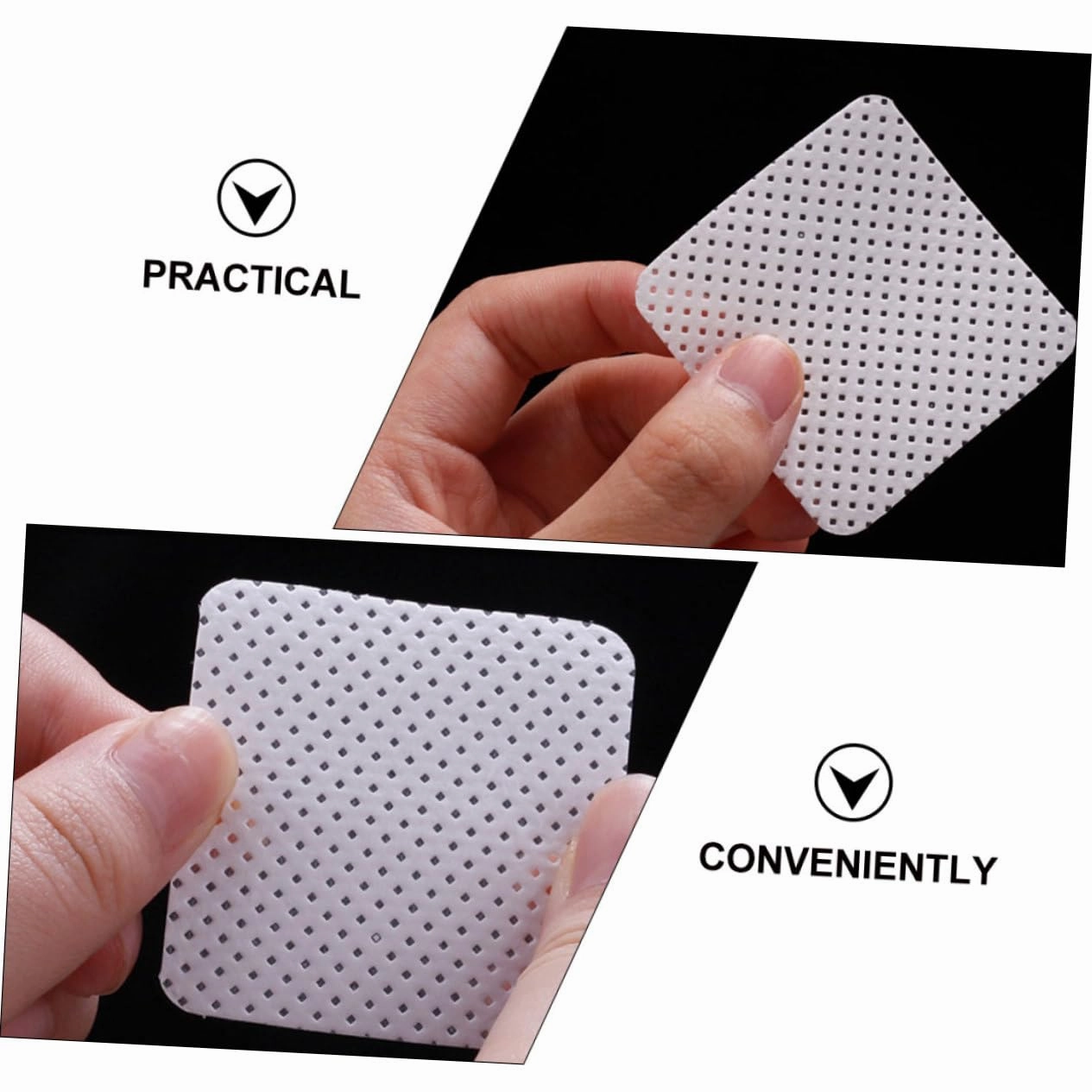 NOLITOY 1080pcs Professional Eyelash Glue Cleaning Cloths Nail Polish Pads Essential for Grafting Manicure Smooth No Dregs Convenient for Salons Home Use