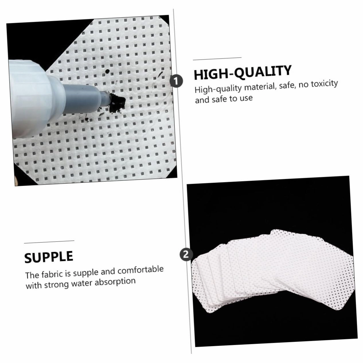 NOLITOY 1080pcs Professional Eyelash Glue Cleaning Cloths Nail Polish Pads Essential for Grafting Manicure Smooth No Dregs Convenient for Salons Home Use