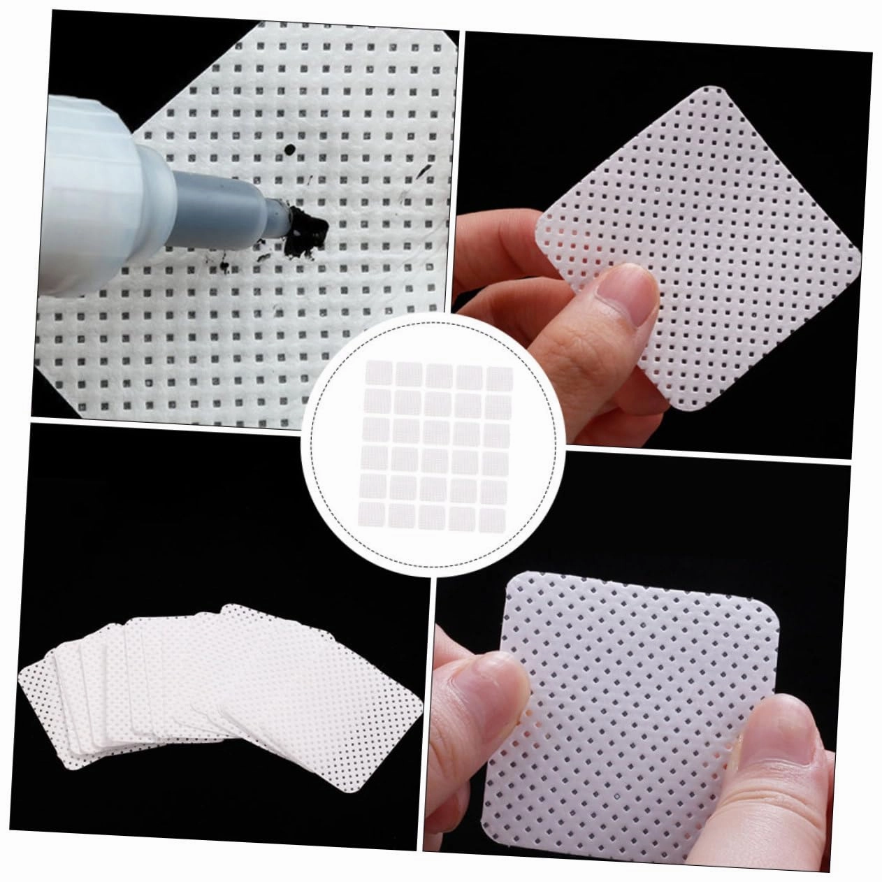 NOLITOY 1080pcs Professional Eyelash Glue Cleaning Cloths Nail Polish Pads Essential for Grafting Manicure Smooth No Dregs Convenient for Salons Home Use