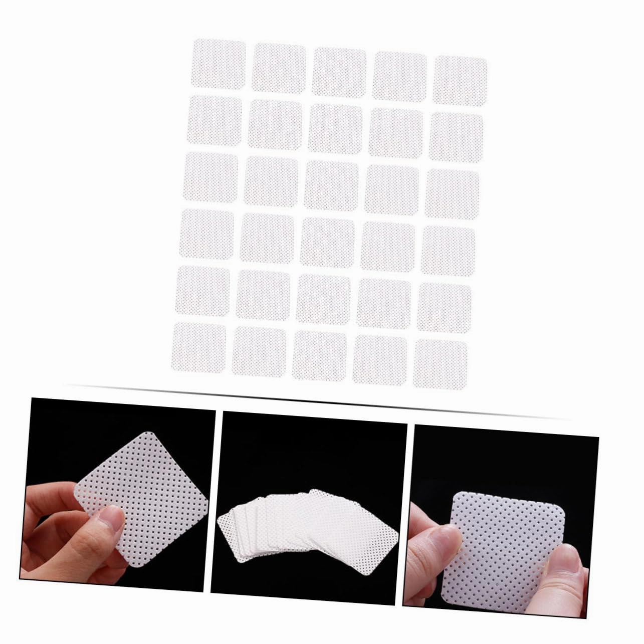 NOLITOY 1080pcs Professional Eyelash Glue Cleaning Cloths Nail Polish Pads Essential for Grafting Manicure Smooth No Dregs Convenient for Salons Home Use